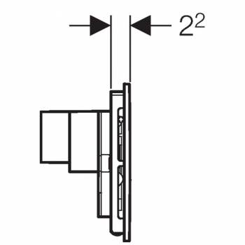 Смывная клавиша GEBERIT Sigma 40 115.600.KQ.1. Фото