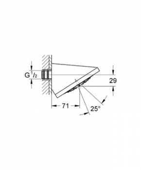 Верхний душ GROHE Rainshower F 27253000. Фото