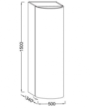 Пенал JACOB DELAFON Presquile EB1115D-N23. Фото