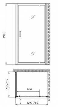 Душевой уголок GEMY Sunny Bay S28130-A75. Фото