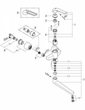 Смеситель для раковины GROHE Euroeco Special 32775000. Фото