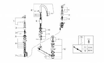Смеситель для раковины GROHE Atrio Jota 20009000. Фото