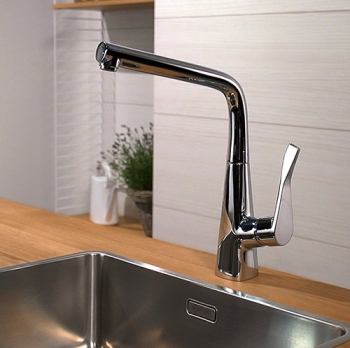 Смеситель для кухни Hansgrohe Metris сталь 14822800. Фото