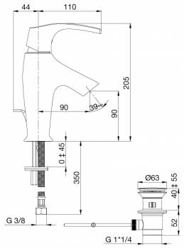 Смеситель для раковины Jacob Delafon Symbol E72680-CP. Фото