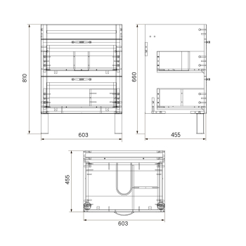 Тумба с умывальником напольная 60 см белая Oxford IDDIS OXF60W0i95K. Фото