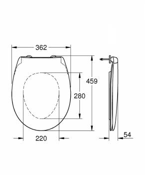 Сиденье GROHE Bau Ceramic 39492000. Фото