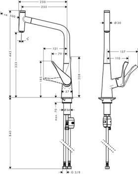 Смеситель для кухни Hansgrohe Metris Select хром 14884000. Фото