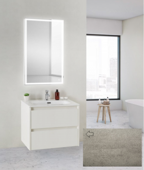 Тумба под раковину подвесная BELBAGNO KRAFT 39-500/390-2C-SO-CG Cemento Grigio. Фото