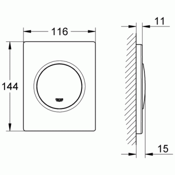 Накладная панель GROHE Nova Cosmopolitan 38804SH0. Фото