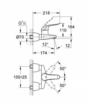 Смеситель для раковины GROHE Euroeco Special 32777000. Фото