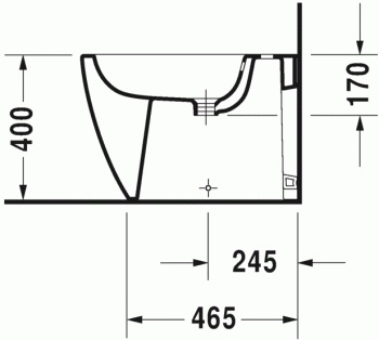 Биде напольное DURAVIT ME by Starck 2289100000. Фото