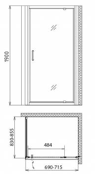 Душевой уголок GEMY Sunny Bay S28130-A85. Фото