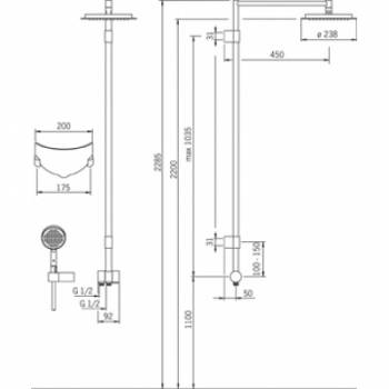 Душевой комплект ORAS Hydra 392. Фото