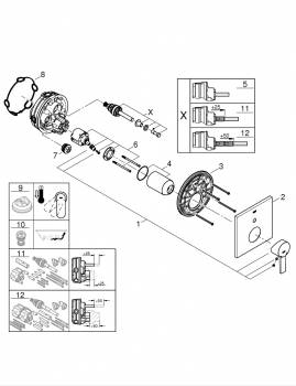 Смеситель для ванны GROHE 24070000 Allure, хром. Фото