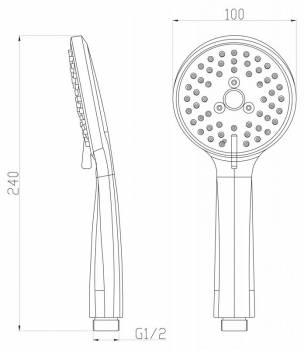 Ручной душ BELBAGNO Nova BB-D1C4. Фото