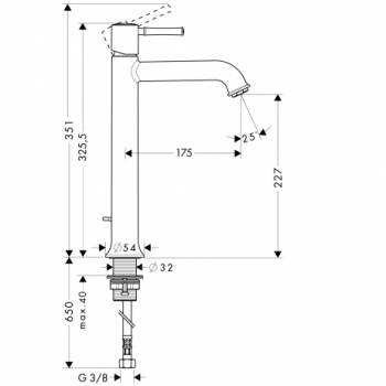 Смеситель для раковины HANSGROHE Talis Classic 14116000. Фото