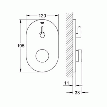 Смеситель для душа GROHE Eurosmart Cosmopolitan S 36321000 (внешняя часть). Фото