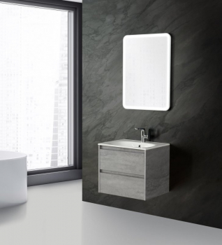 Тумба под раковину подвесная BELBAGNO KRAFT-1000-2C-SO-CG Cemento Grigio. Фото