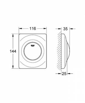 Накладная панель GROHE Surf 38808SH0. Фото