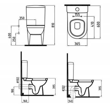 Унитаз напольный с функцией биде BIEN Orion ORKD06001VP1W3000. Фото