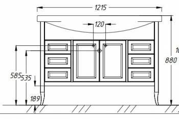 Тумба с раковиной напольная OPADIRIS Мираж 120. Фото