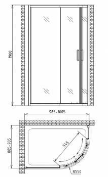 Душевой уголок GEMY Victoria S30192. Фото