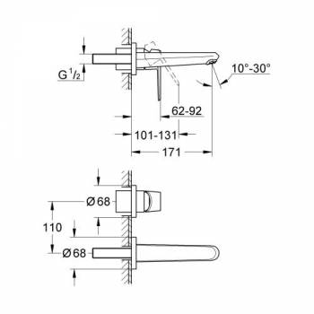 Смеситель для раковины Grohe Eurodisc Сosmopolitan 19573002. Фото