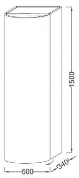 Пенал JACOB DELAFON Presquile EB1115G-G1C. Фото