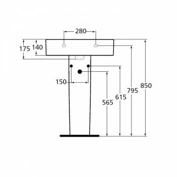 Пьедестал для раковины IDEAL STANDARD Connect E797301. Фото