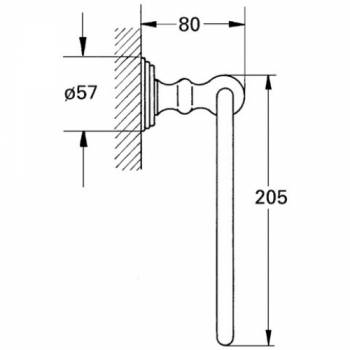 Полотенцедержатель GROHE Sinfonia 40047000 для ванной комнаты. Фото