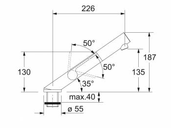 Смеситель для кухни FRANKE Akros 115.0082.272. Фото