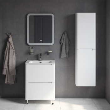 Тумба с умывальником напольная 60 см белая Edifice IDDIS EDI60WFi95K. Фото