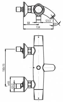 Смеситель для ванны JACOB DELAFON Elevation E18874-CP. Фото