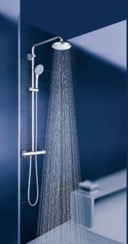 GROHE 26418000 Euphoria 180 E Душевая система с термостатом для душа без верхнего и ручного душей, эргономичные рукоятки. Фото