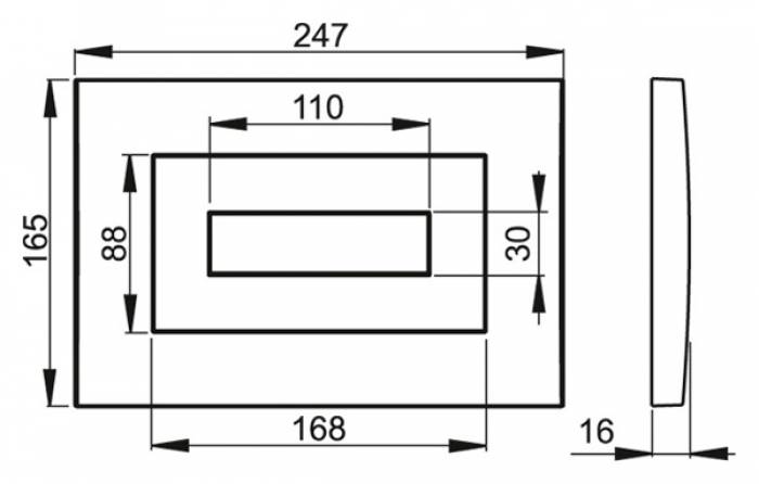 Клавиша смыва AlcaPlast M478. Фото