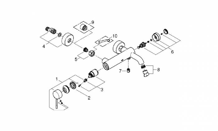 GROHE 33624EN1 Essence+ Смеситель однорычажный для ванны. Фото