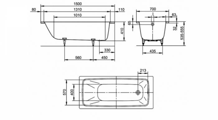 Ванна стальная KALDEWEI Cayono 170х75 + Easy Clean + Anti Slip 275030003001. Фото