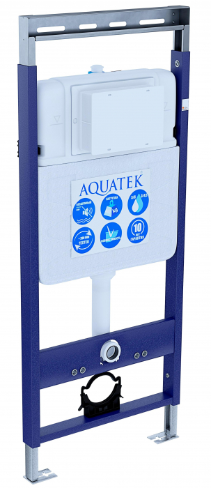 Инсталляция для подвесного унитаза Aquatek Easy Fix 50 INS-0000010 с верхней планкой. Фото