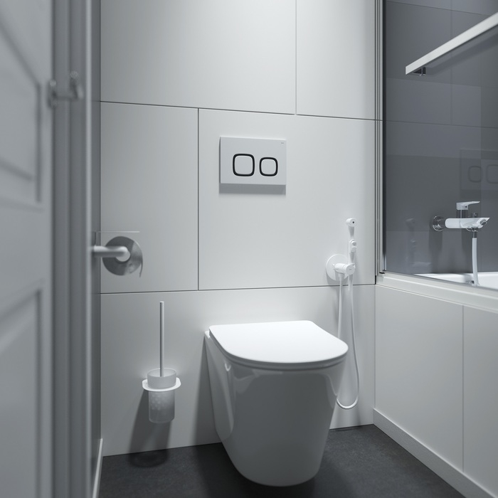 Клавиша смыва универсальная белая Unifix 004 IDDIS UNI04WBi77. Фото