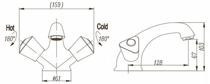 Смеситель для раковины BELBAGNO Solo SOL-LV-CRM. Фото