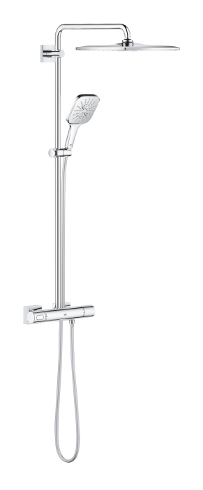 GROHE 26649000 Rainshower SmartActive 310 Mono Cube Душевая система, квадратный, 1 режим струи, с термостатом, хром. Фото