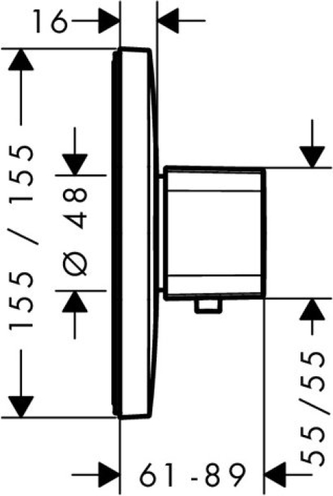 Термостат для душа Hansgrohe Ecostat E Highflow 15706000. Фото