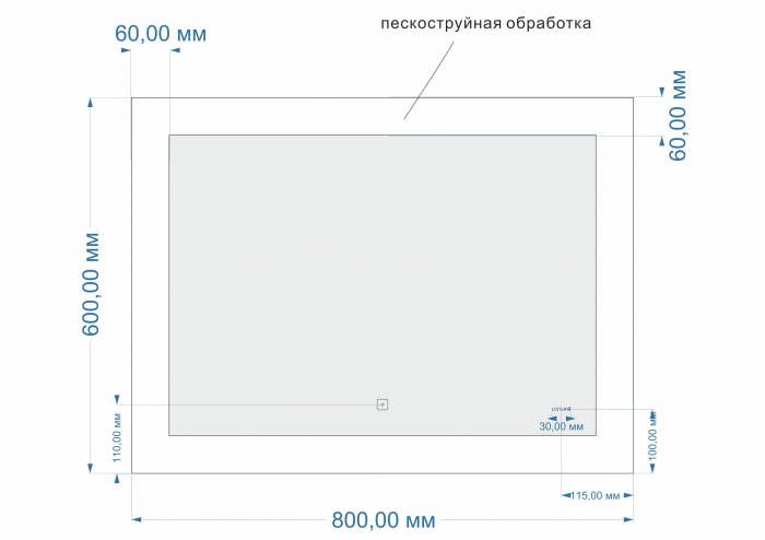 CERSANIT Зеркало LED 030 DESIGN 80 LU-LED030*80-d-Os. Фото