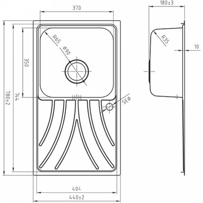 Кухонная мойка IDDIS Arro ARR78PLi77K. Фото