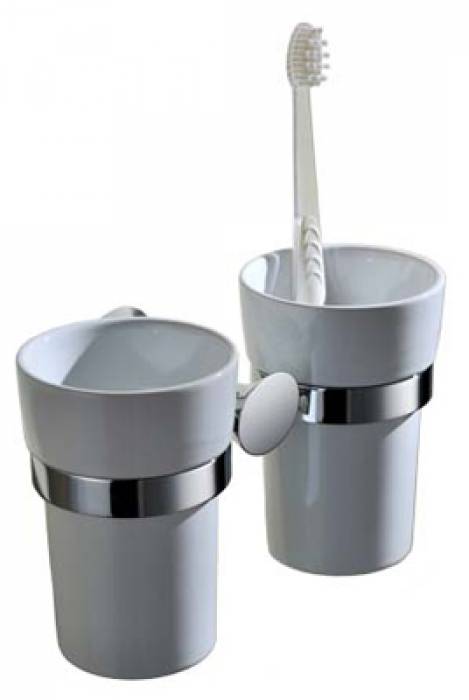 Подстаканник двойной IDDIS Vico VICSBC2I45 для ванной комнаты. Фото