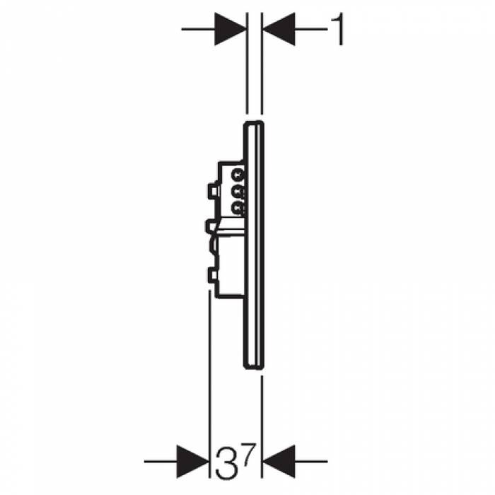 Смывная клавиша GEBERIT Sigma 80 116.090.SG.1. Фото