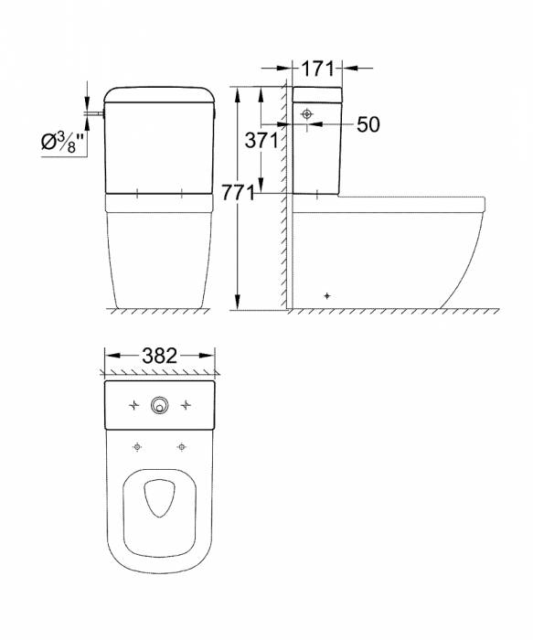 Бачок GROHE Euro Ceramic 39333000. Фото