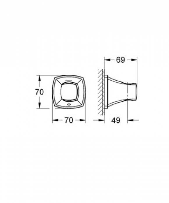 Настенный держатель для душа GROHE Grandera 27969IG0. Фото