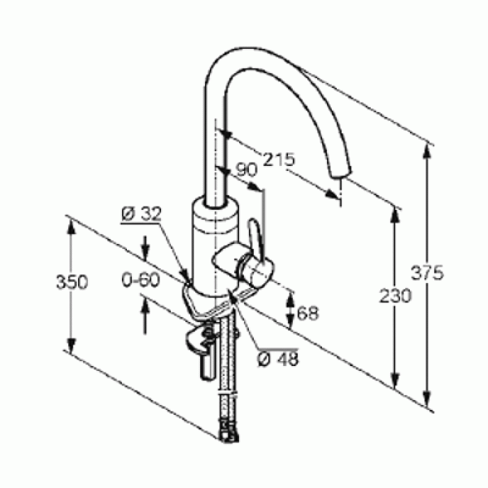 Смеситель для кухни KLUDI Bingo Star 428039678. Фото