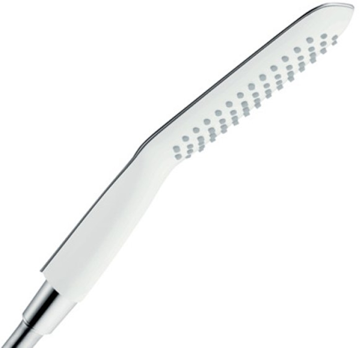 Ручной душ Hansgrohe PuraVida 120 baton 1jet белый/хром 28558400. Фото